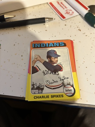 1975 topps charlie spikes