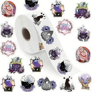 ➡️NEW⭕(10) 1" WITCHY OUIJIA STICKERS!! HALLOWEEN