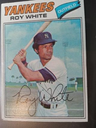 1977 TOPPS ROY WHITE NEW YORK YANKEES BASEBALL CARD# 485