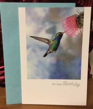 Hummingbird Birthday Card