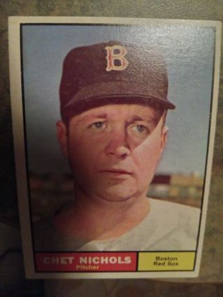 1961 TOPPS CHET NICHOLS BOSTON RED SOX BASEBALL CARD# 301