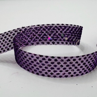 Purple Glitter Dots 5/8” Wide Ribbon 