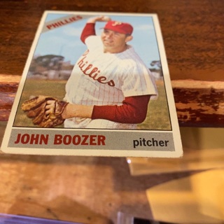 1966 topps John boozer baseball card 