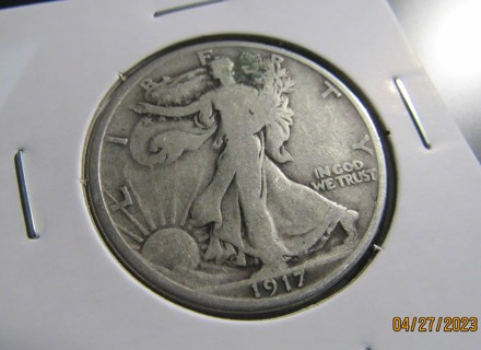 ★★ 1917 WALKING LIBERTY HALF DOLLAR VG ★★ **90% SILVER**