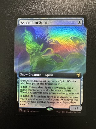 Ascendant Spirit Extended Art EA Foil MTG Kaldheim Card