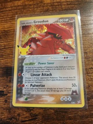 Pokemon Team Magmas Groudon celebrations rare 9/95