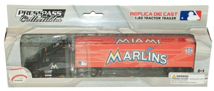 Vintage Logo Miami Marlins MLB Baseball - 1:80 Diecast Truck Toy Vehicle 2012