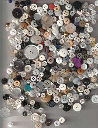 Estate Sale Find! 2 oz of Vintage Random Plastic Buttons for Clothes, Crafts or Collecting