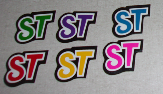 ST Stickers in 6 Colors 