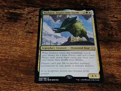 Magic the gathering mtg Yasharn Implacable Earth rare card Zendikar Rising