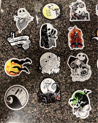 Lot 1: 50 Nightmare Before Christmas Vinyl/Water Bottle Stickers