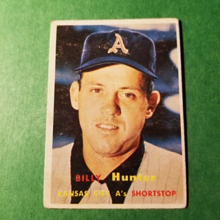 1957 - TOPPS BASEBALL CARD NO. 207 - BILLY HUNTER - A'S