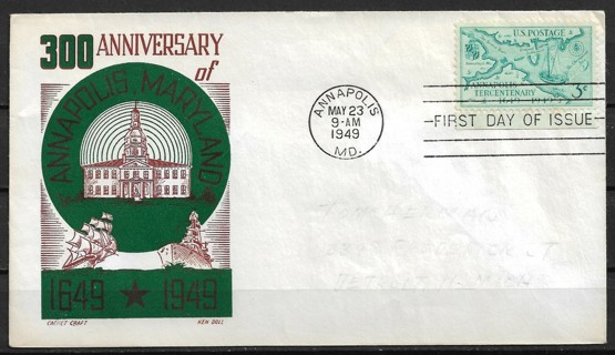 1949 Sc984 Annapolis Tercentenary FDC