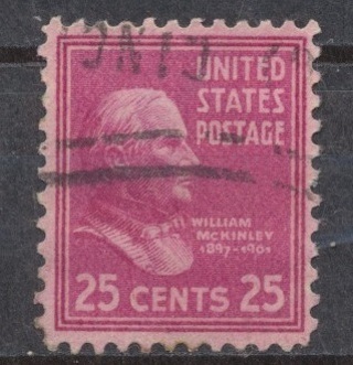 Uited States:  1938, William McKinley, Presidential Series, Used, Scott # US-938 - US-4656