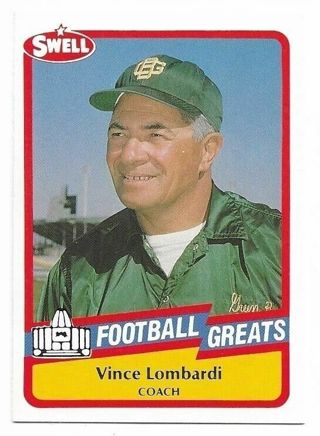 1989 CMC SWELL VINCE LOMBARDI FOOTBALL GREATS CARD