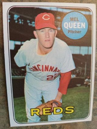 1969 TOPPS. MEL QUEEN CINCINNATI REDS BASEBALL CARD# 81