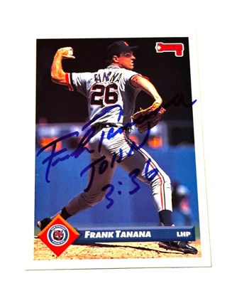 Autographed Frank Tanana 1993 Donruss Baseball Card #599 Detroit Tigers