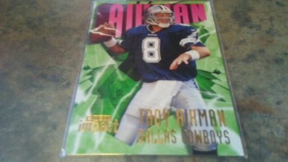 1997 SKYBOX IMPACT TROY AIKMAN DALLAS COWBOYS FOOTBALL CARD# 8