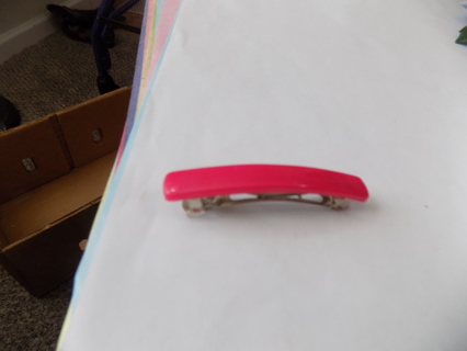 Red bar shape barrette 2 1/2 inch long