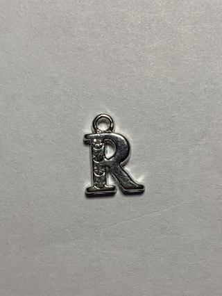 PLATINUM DIAMOND LETTER INITIAL~R~#1~FREE SHIPPING