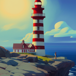 Listia Digital Collectible: Calm Sea by the Lighthouse