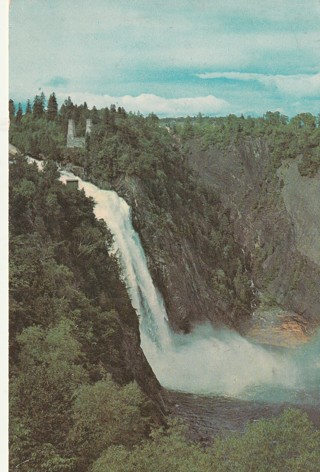 Vintage Unused Postcard: c: Montmorency Falls, Quebec, Canada