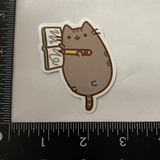 Pusheen cat writer Kawaii large sticker decal NEW 