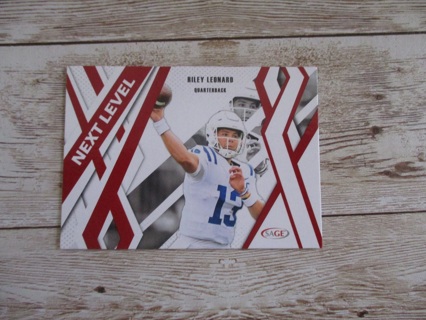 Sage Next Level Riley Leonarb QB football trading card number 85