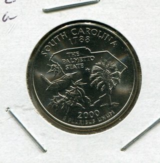 2000 D South Carolina State Quarter-B.U.