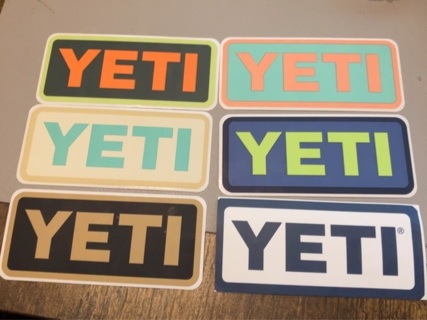 6 Official Yeti Cooler Stickers