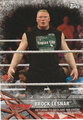 Brock Lesnar #7 2017 Topps WWE Road To Wrestlemania WWE