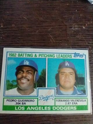 LA Dodgers Leader Card 1983 Topps