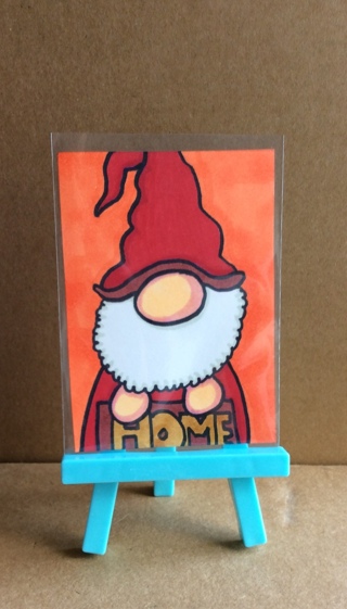 Home Gnome original drawing aceo