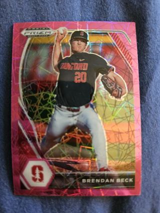 2021 Panini Prizm Draft Picks Pink Velocity Prizm Brendan Beck