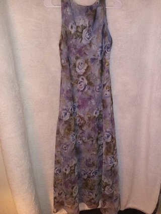 Connected Apparel Gray Floral Print Dress / Ladies Size 10