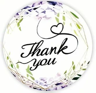 ↗️⭕SPECIAL⭕(30) 1" LAVENDER FLORAL THANK YOU STICKERS!!⭕