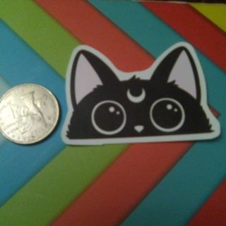 Goth Cat Sticker Read description before bidding