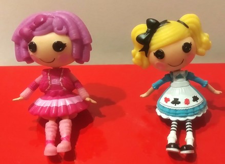 Two LalaLoopsy Mini Dolls