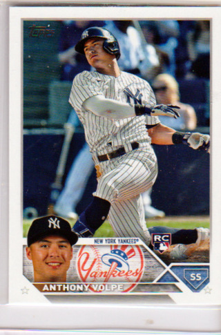 Anthony Volpe, 2023 Topps ROOKIE Card #460, New York Yankees, (L6)