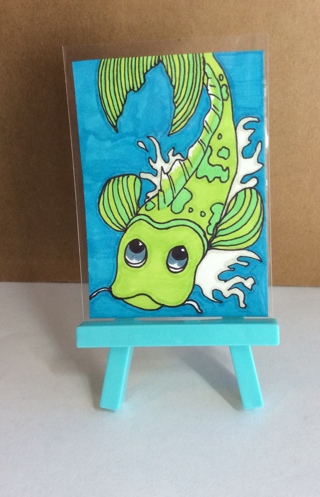 Koi 1 Original drawing aceo