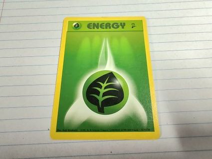 Pokemon Base Set 2 Grass Energy 127/130 #3