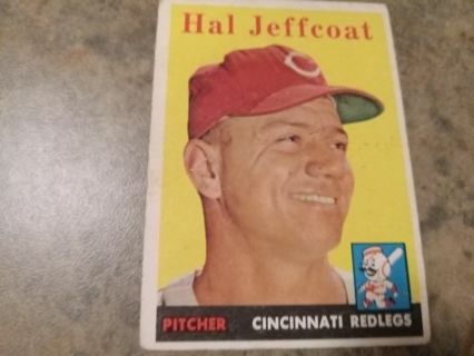 1958 T.C.G HALJEFFCOAT CINCINNATI RED LEGS BASEBALL CARD# 294