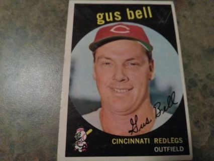 1959 T.C.G. GUS BELL CINCINNATI RED LEGS BASEBALL CARD# 365