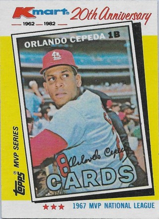 1982 K-Mart #12 Orlando Cepeda: 67NL St. Louis Cardinals