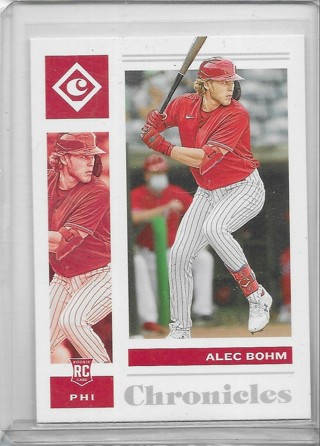 Alec Bohm 2021 Chronicles #1 Rookie Card