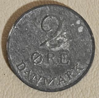 1968 Denmark 2 Ore Coin