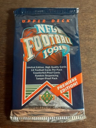 1991 Upper Deck Premier Edition Football Pack (12 Cards)