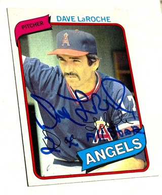 Autographed 1980 Topps #263 Dave LaRoche Angels /With 2 Time All Star Inscription