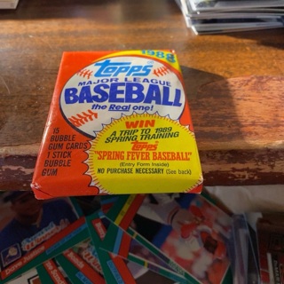 1988 topps unopened pack of baseball cards 