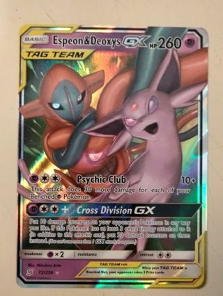 Espeon& deoxys 72/236 rare holo LP/NM Pokemon